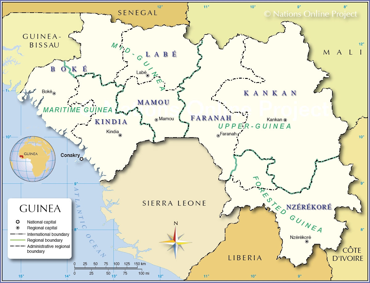 Mapa Guinea